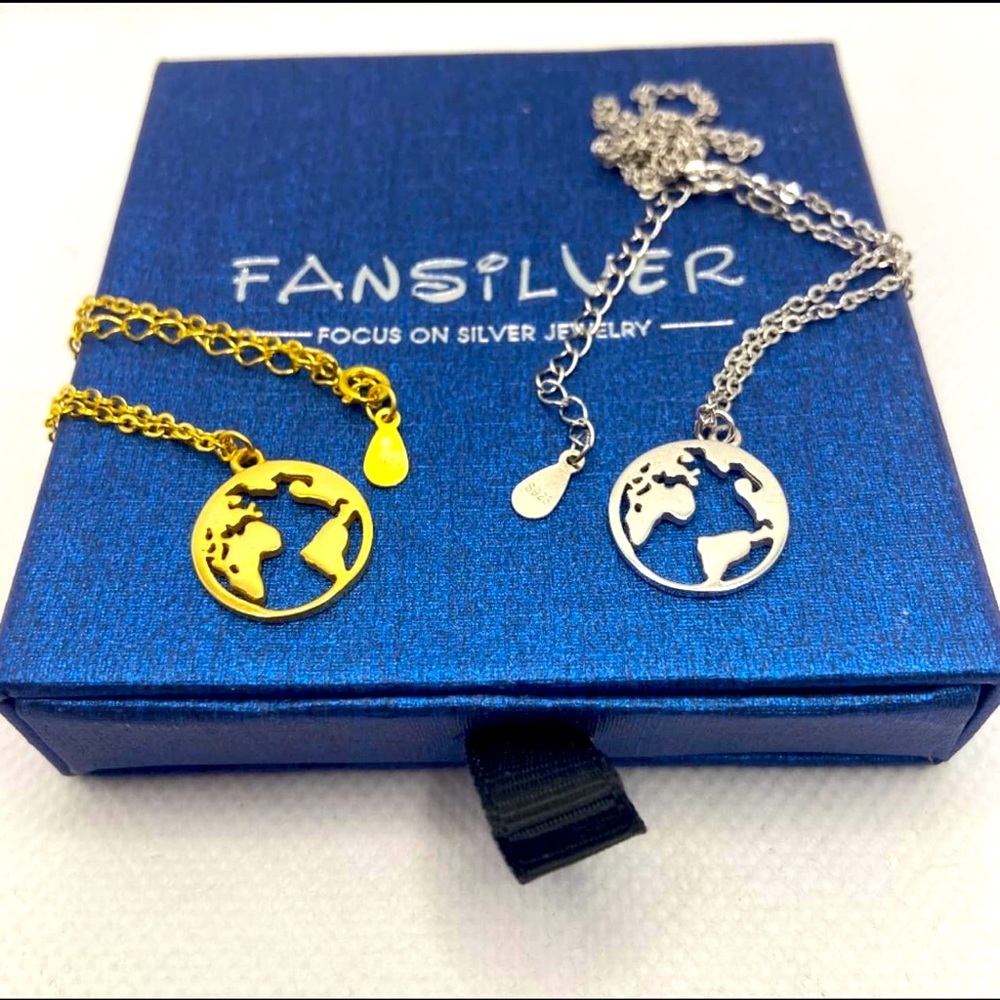World Globe Pendant Necklace